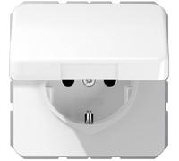 Jung CD1520BFKIKLWW 1 parte Frutto Presa schuko con coperchio ribaltabile Bianc