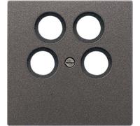 Jung Coperchio AL2990-4SAT2AN per Presa TV Satellitare Ankaro, Alluminio, IP2...