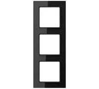 Jung cornice vetro 3 Fach Serie A Creation NERO, 1 pezzi, AC 583 GL SW