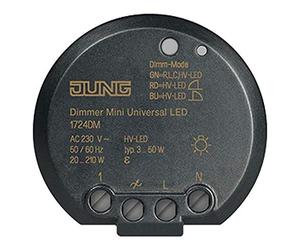Jung Dimmer Mini Universal 1724 DM LED Phas.on/sezione, dimmer 4011377158733