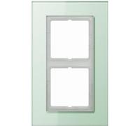 Jung Frame LSP982GLAS - 2 scomparti, orizzontale e verticale, vero vetro, bianco