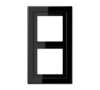 Telaio Jung LSD982SW - 2 scomparti, orizzontale e verticale, termoplastico, nero