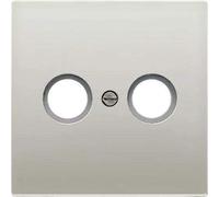 Jung Plate ES2990TV - Presa antenna coassiale, montata a incasso, acciaio inox