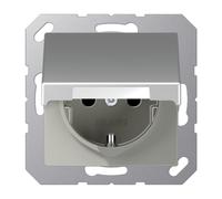 Jung presa Schuko 16 A 250 V infrangibile con protezione da contatto e coperchio Serie A, 1 pezzi, alluminio, a 1520 BFKIKL al