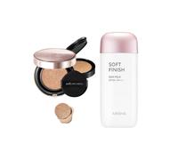 Jung Saem Mool - Masterclass Radiant Cushion - Cushion 15g + Refill 15g - Y4 Sand (1ea) + MISSHA - All-Around Safe Block Soft...