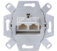 JUNG UAE8-8UPOK6 UAE 8-8 UPOK6 - 2 x RJ-45 - 6a - Gray - 1 pc(s)