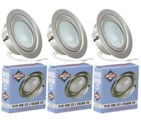 JungesLicht Set di 3 lampade alogene da incasso per mobili, dimmerabili, con lampadina G4 da 12 V, 20 Watt e cavo di collegamento da 10 cm
