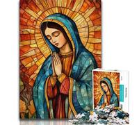 Jungfrau Maria 1000-teiliges Puzzle für Erwachsene und Jugendliche, Familienspiel zum Stressabbau, schwierige Herausforderung, Künstlersammlung, bildende Kunst, 38x26cm