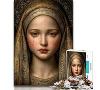 Jungfrau Maria Kunst-Puzzles für Teenager, 1000 Puzzles, Gehirnintelligenz-Herausforderung, süchtig machendes Spielzeug für die Heimdekoration, 38x26cm