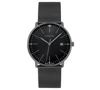 JUNGHANS Orologio da polso al quarzo max bill con vetro zaffiro, nero