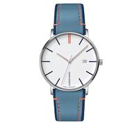 JUNGHANS Orologio da polso unisex Form al quarzo blu/arancione 41/4481.00