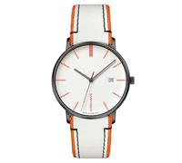 JUNGHANS Orologio da polso unisex Form Quartz Bianco/Arancione 41/4480.00