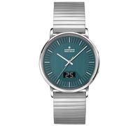 JUNGHANS Orologio da uomo Milano Mega Solar radiocontrollato, acciaio/blu, | Elegante orologio da polso da uomo, prodotto in Germania