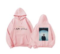 Jungkook I AM Still Album Felpa con Cappuccio A-rmy Support Felpa Stampata Magliette in Cotone Merch for i Fan(B Pink,M)