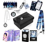 JUNGKOOK J-HOPE JIN JIMIN RM SUGA V Gift Set, Arm-y K-pop Merchandise, FESTA YetToCom BUTTER PROOF Photocards Portachiavi Acrilico Stand-up(Black-proof)