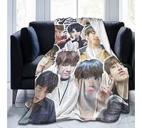 Jungkook Jeon Jung Kook - Coperta in pile super morbida e confortevole, per picnic, campeggio, spiaggia, per camera da letto, soggiorno, yoga, 125 cm x 100 cm