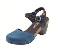 Jungla 7465 Samoa Ocean Pop Camila Sandali per Donna in Pelle Testa di Moro e Blu con Tacco Medio (Taglia 41)