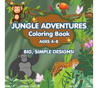 Jungle Adventure Colouring Book ages 4-8