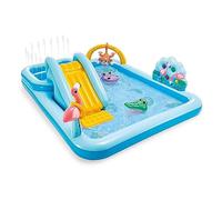 Intex Piscina Fuori Terra Gonfiabile Piscina Esterna per Bambini da Giardino Con Scivolo 257x216x84 cm - 57161 Play Center Jungle
