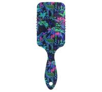 Jungle Animal Addax Bright Neon Green Mint Green graziosa spazzola per capelli per soffiare Progettato massaggio del cuoio capelluto per capelli ricci con manico ergonomico cepillo anti crespo para