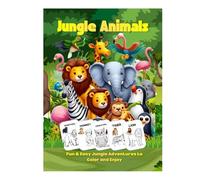 Jungle Animals Coloring Book for Kids Ages 4-8: Fun and Easy Coloring Pages Featuring Lions, Tigers, Elephants, Monkeys, and More Jungle Friends