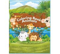 Jungle Animals Coloring Book for Kids Ages 4-8: Fun and Easy Coloring Pages with Lions, Monkeys, Elephant & More - 30 Cute Jungle Creatures to Color