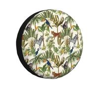 Jungle Animals - Copertura per pneumatici di ricambio per caravan regolabile, per rimorchi, SUV, camion e molti veicoli, accessori per auto