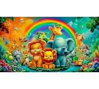 jungle-animals Gioco di puzzle 1000 pezzi Sfida di gioco educativo Carta riciclata Gioco stimolante per decorazione murale e regali 38x52cm/1000pcs