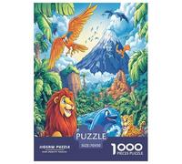 Jungle Animals Jigsaw Puzzle Impossibili 1000Pcs Decorazione Per La Casa. Giochi Rilassamento E Intelligence Per Adulti E Ragazzi Da 14 Anni 70x50cm/1000pcs