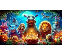 jungle-animals Jigsaw Puzzle impossibili 1000Pcs Decorazione per la casa. Rilassamento e Intelletto per Adulti e Bambini da 12 Anni 38x52cm/1000pcs