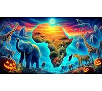 jungle-animals Jigsaw Puzzle Impossible 1000 Pezzi Decorazione per la casa. Giochi di Rilassamento e Intelletto per Adulti e Bambini da 12 Anni 38x26cm/1000pcs