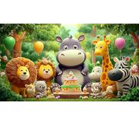 jungle-animals Jigsaw Puzzle Impossible 1000Pcs Decorazione per la casa. Giochi di Rilassamento e Intelletto per adulti e ragazzi da 14 anni 38x26cm/1000pcs