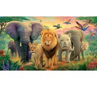 jungle-animals Jigsaw Puzzle Impossible 1000Pcs Decorazione per la casa. Rilassamento e Intelletto per adulti e ragazzi da 14 anni 38x26cm/1000pcs