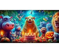 jungle-animals Jigsaw Puzzle Impossible 1000Pcs Decorazione per la casa. Rilassamento e Intelletto per adulti e ragazzi da 14 anni 38x26cm/1000pcs