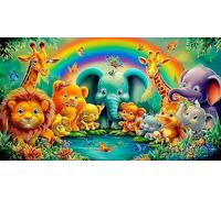 jungle-animals Jigsaw Puzzle Impossible 1000Pcs Decorazione per la casa. Rilassamento e Intelletto per Adulti e Bambini da 12 Anni 38x52cm/1000pcs