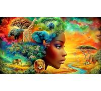 jungle-animals Jigsaw Puzzle Impossible 1000Pcs Decorazione per la casa. Rilassamento e Intelletto per adulti e ragazzi da 14 anni 38x52cm/1000pcs