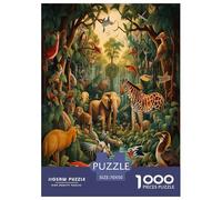 Jungle Animals Jigsaw Puzzle Impossible 1000Pcs Decorazione Per La Casa. Rilassamento E Intelligence Per Adulti E Ragazzi Da 14 Anni 70x50cm/1000pcs
