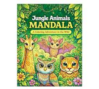 Jungle Animals Mandala: Cute Jungle Animals and Mandala Patterns for Calm, Creativity & Mindfulness