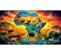 jungle-animals Puzzle 1000 pezzi Carta riciclata Estremamente difficile Gioco educativo relax per adulti 38x52cm/1000pcs