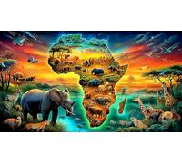 jungle-animals Puzzle 1000 pezzi Carta riciclata Estremamente difficile Idea regalo perfetta per adulti 38x52cm/1000pcs