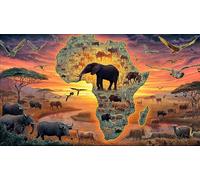jungle-animals Puzzle impossibili 1000Pcs Decorazione per la casa. Rilassamento e Intelletto per adulti e ragazzi da 14 anni 75x50cm/1000pcs