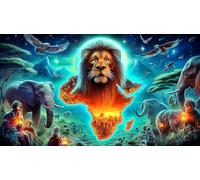 jungle-animals Puzzle Impossible 1000 Pezzi Decorazione per la casa. Giochi di Rilassamento e Intelletto per Adulti e Bambini da 12 Anni 38x26cm/1000pcs