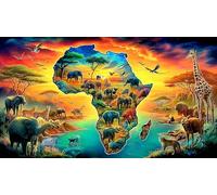 jungle-animals Puzzle Impossible 1000 Pezzi Decorazione per la casa. Rilassamento e Intelletto per adulti e ragazzi da 14 anni 38x26cm/1000pcs