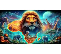 jungle-animals Puzzle Impossible 1000Pcs Decorazione per la casa. Giochi di Rilassamento e Intelletto per adulti e ragazzi da 14 anni 75x50cm/1000pcs
