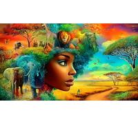 jungle-animals Puzzle Impossible 1000Pcs Decorazione per la casa. Rilassamento e Intelletto per adulti e ragazzi da 14 anni 75x50cm/1000pcs