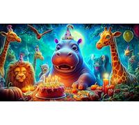 jungle-animals Puzzle Impossible 1000Pcs Decorazione per la casa. Rilassamento e Intelletto per Adulti e Bambini da 12 Anni 75x50cm/1000pcs