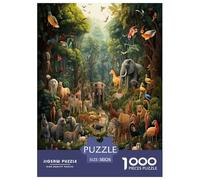 Jungle Animals Puzzle Impossible 1000Pcs Decorazione Per La Casa. Rilassamento E Intelligence Per Adulti E Bambini Da 12 Anni 38x26cm/1000pcs
