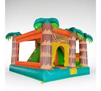 Jungle Bounce House rimbalzante Castello Arrampicata Parete Ostacolo Jumping Bed Casa Gonfiabile con Slide 13ft*10ft*10ft per l'evento del partito