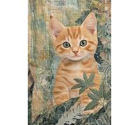 Jungle Cat Journal | Enchanted Quilts Collection | 200 Pages Lined | 6"x9" | Tropical Kitten-Themed Notebook for Writing, Journaling, and Gifts