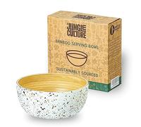 Jungle Culture Insalatiera Bambù utile per Servire Contorni • Ciotola in Legno Naturale per Alimenti con Finitura in Stile Terrazzo • Ciotola per Pasta e Snack • Ecologiche • Regalo Sostenibile